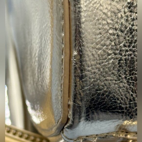 🆕 BETSEY JOHNSON 🧿 NWOT Eyes Have It, Gold Evil Eye Bead Crossbody Bag *FLAW* - Picture 8 of 16